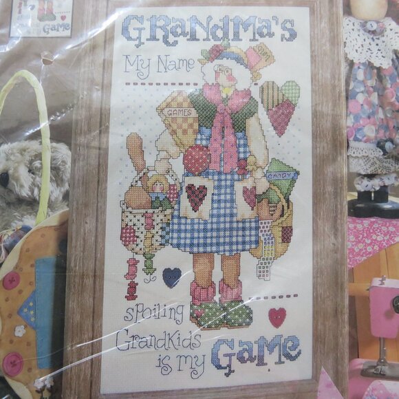 Loving Grandma Vintage Counted Cross Stitch Kit #8820 - Picture 2 of 7